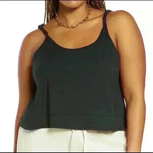BP From Nordstrom NWT Twist Strap Tank Top Black Size 3X